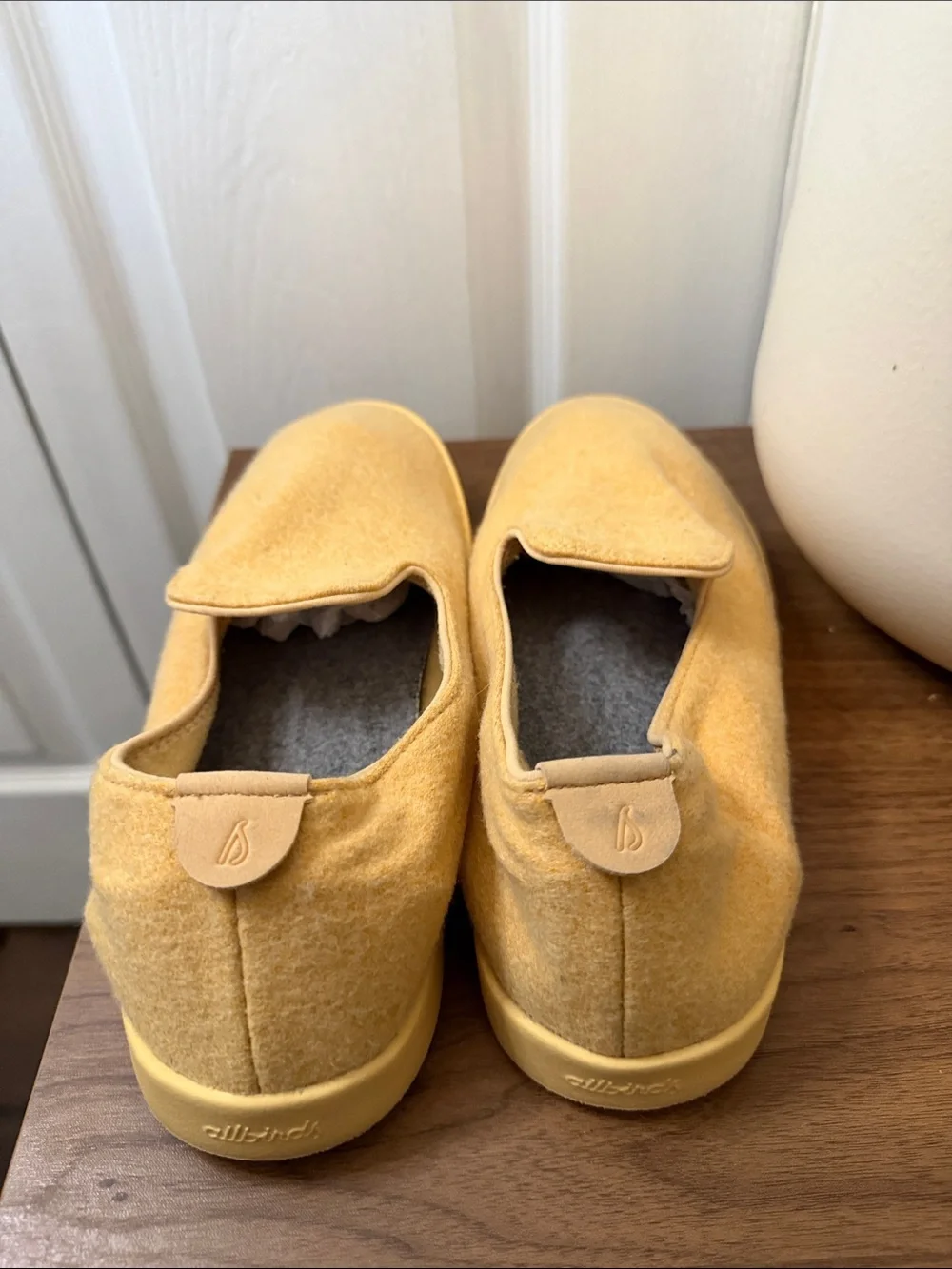 Allbirds Wool Loungers Women’s 9 Mustard Yellow Merino Wool Slip On Shoes